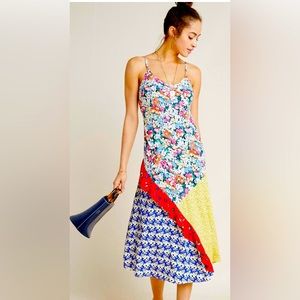 Anthropologie Floral midi dress size XS